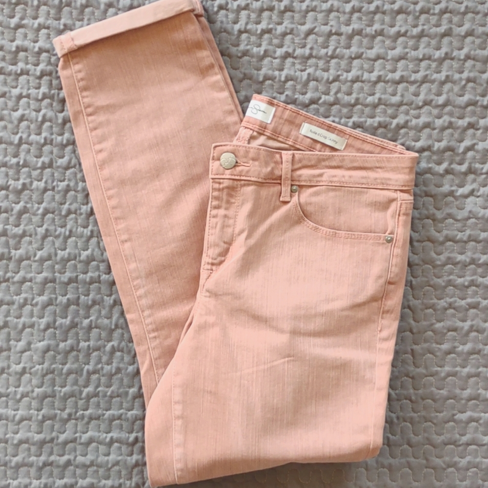 Jessica Simpson rolled crop skinny jeans size 8/29 like new condition super cute